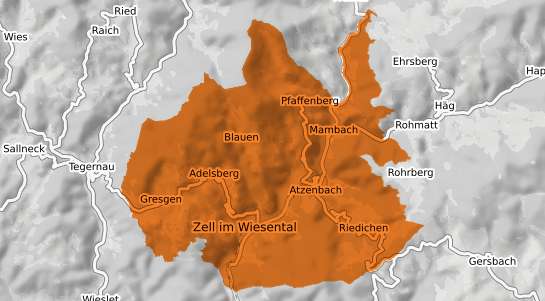 Mietspiegelkarte Zell im Wiesental